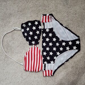 Red White and blue American Flag Bikini